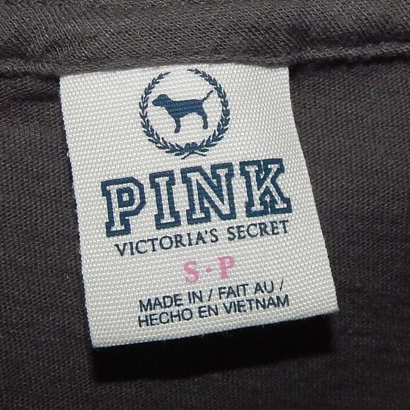 PINK Victoria's Secret Charcoal Tee with Bold Logo - Picture 5 of 11